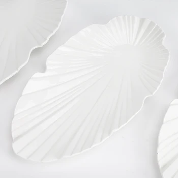 New Product Modern Simple Irregular White Ceramic Plates of Dinnerware