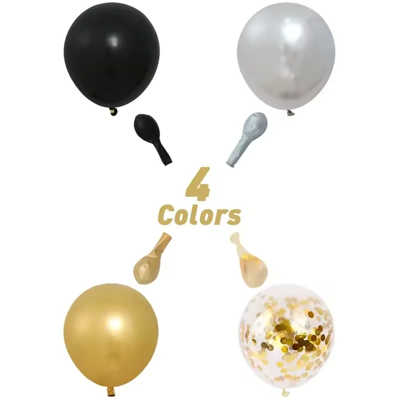Wholesale Custom Black Gold Balloon Set Holiday Party Birthday Wedding Decoration Balloon Garland Arch Halloween Mother's Day