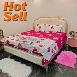 High Quality 4PCS  Superior Bedsheet Set with 1 Piece Flat Sheet 1 Piece Fitted Sheet and 2 Pieces Pillowcases King Size