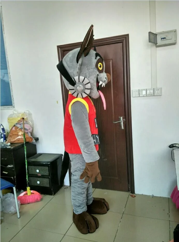 Blue Sky Factory Directly Sale Custom Hyena Mascotte DJ Hyena Adult Cartoon Mascot Costumes for Sale