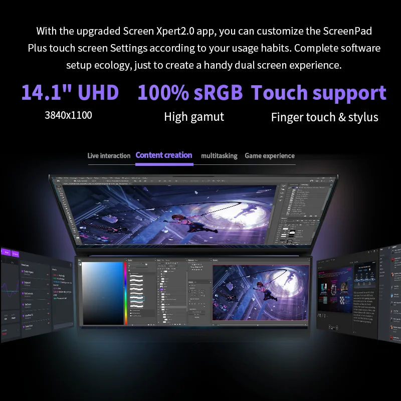 ROG Zephyrus Duo16 Rtx 4070 Gaming Laptop 16inch 2.5K +14Inch Dual Screen Laptop Stock Forex Special Laptop