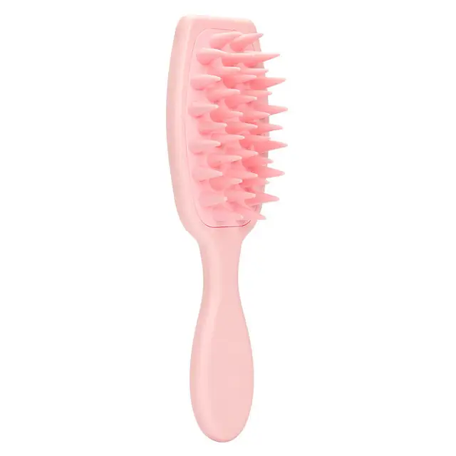 Hot Selling Customization Logo Smooth hair Clean Scalp Brush Long Handle Shampoo Comb Massager Silicone Shampoo Scalp Massager