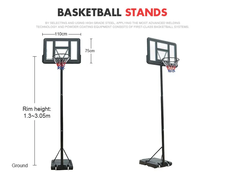 Wholesale Basketball Stand Outdoor 44'' Backboard Basketball Hoop For