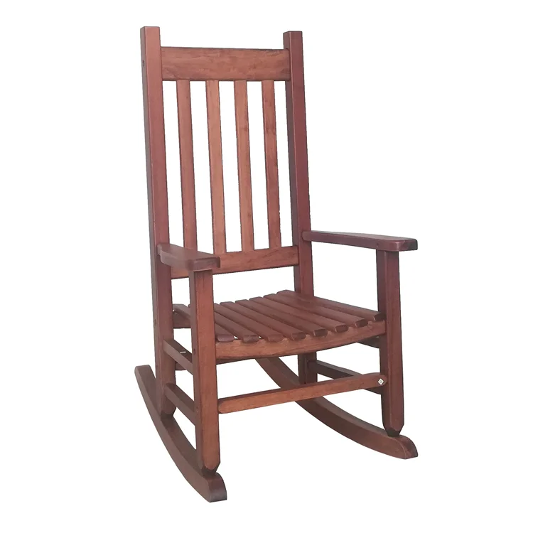 Wholesale Popular Customized Color Painted Solid Wood Rocking Chair for Break by Patio Garden Courtyard
