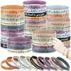 colorful 10 inspirational wristbands, one of each