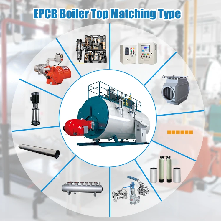 Horizontal Gas Diesel Fired Automatic 1-15 Ton Steam Boiler for Laundry Industry