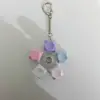 Cat paw colorful rotating keychain