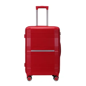 Factory Price Personalized PP Material Waterproof Luggage Cases 20"/24"/28" Large Capacity Travel Boarding Luggage