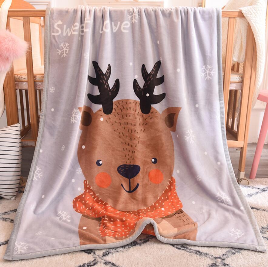 
 Оптовая продажа, Детские картонные одеяла, толстые зимние детские Мультяшные флисовые одеяла с двойным кораллом, одеяло с облаками  