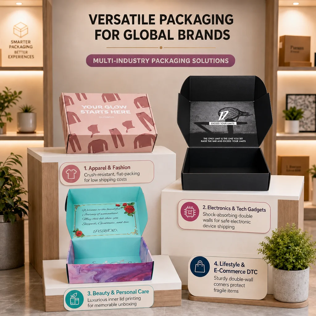 Kraft-Box aus Wellpappe, individuell bedruckt, individuelle Größe, Farbdruck, Papierverpackungsbox mit Logo, Großhandel