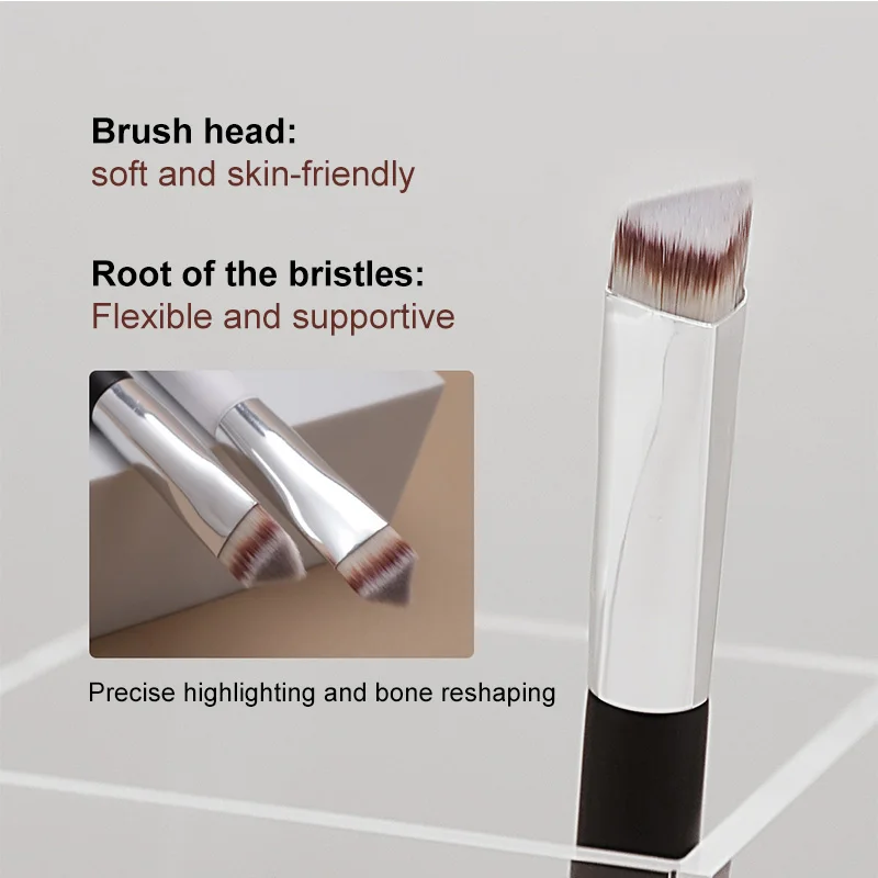 Factory Single Professional Concealer Brush Custom logo Synthetic Hair Brush for Concealer Triangle Brush