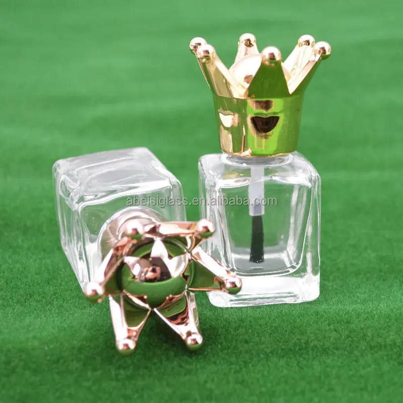 クリアガラスネイルポリッシュボトル 10ml・15ml スクエア型空瓶