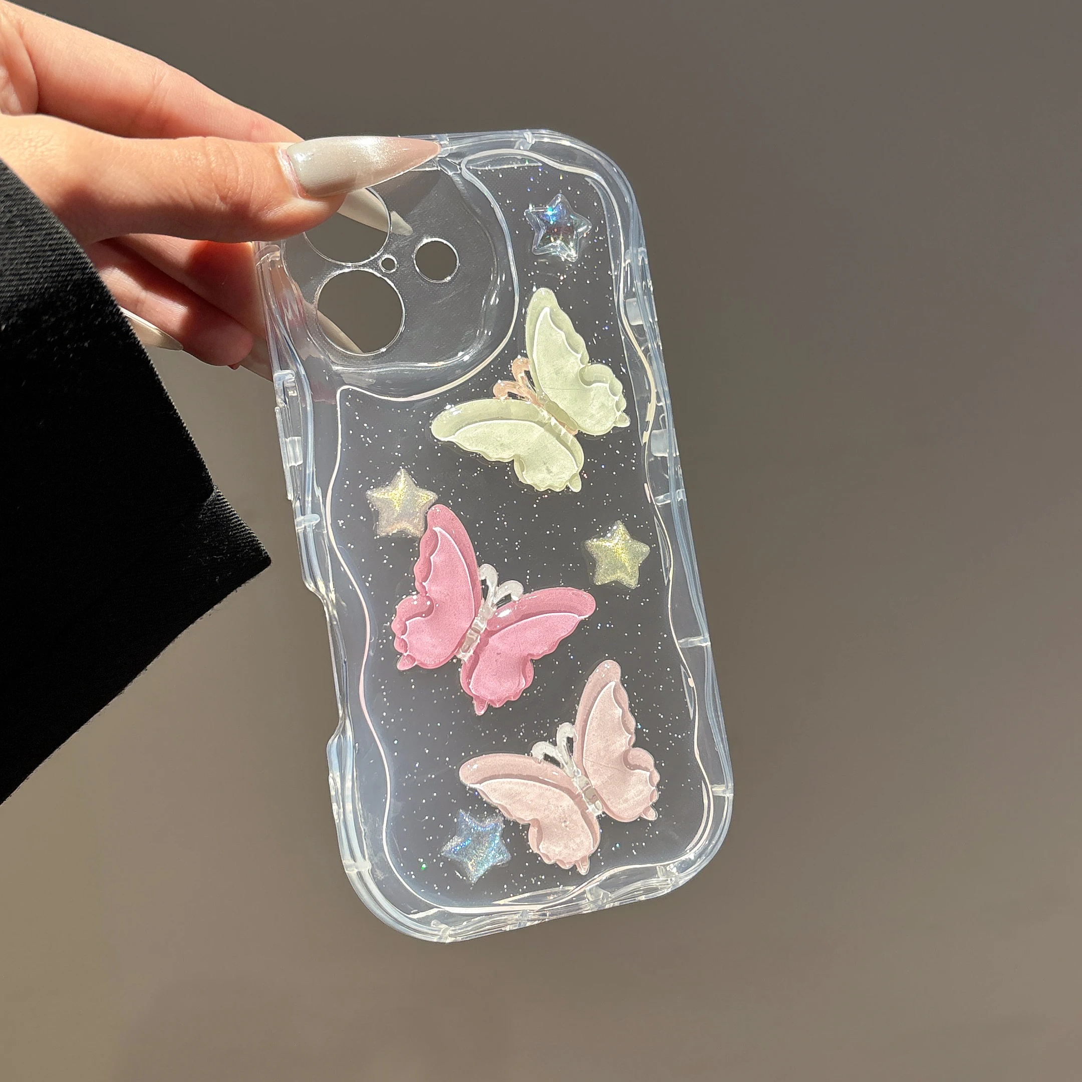 Creative Minimalist Glitter Twist Butterfly for Iphone 17 Pro Max