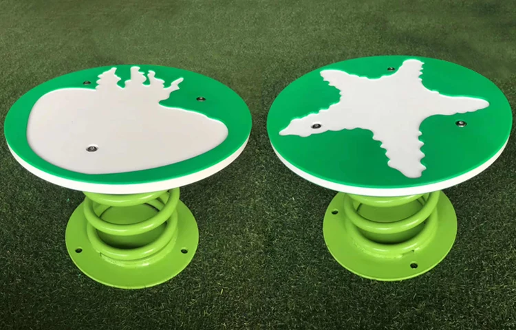 High-end Customized Colorful PE Plate Children Spring Swing Seat Outdoor Playground Equipment Spring Plum Blossom Pile