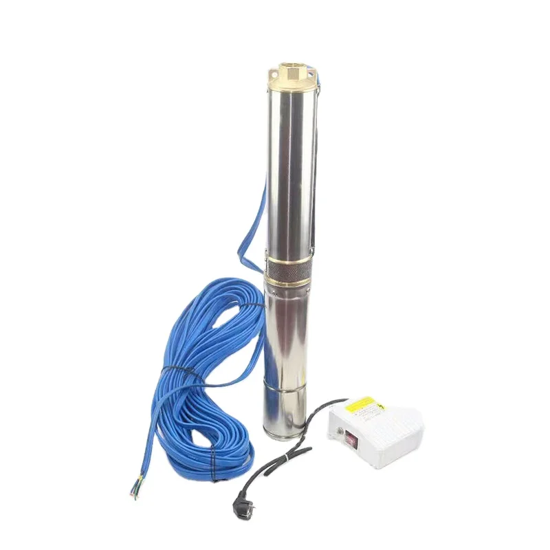 4 Inch 750w Centrifugal Submersible Deep Well Pump 1 Hp Electric Water ...