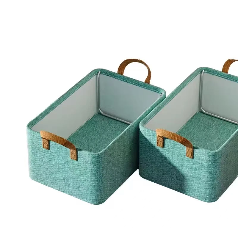 Factory Wholesale Modern Foldable Cation Fabric Storage Box Handle Dust Proof Easy Clean Big Capacity for Home Clothing Toy