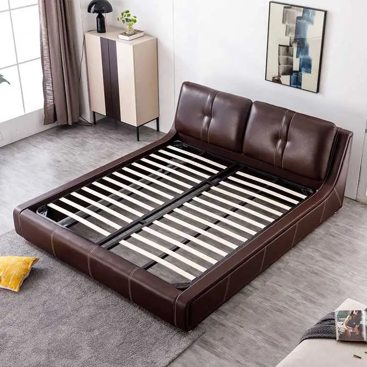Customize Size Iron Parts Base Modern Slatted Metal king Bed Frame Bedstock