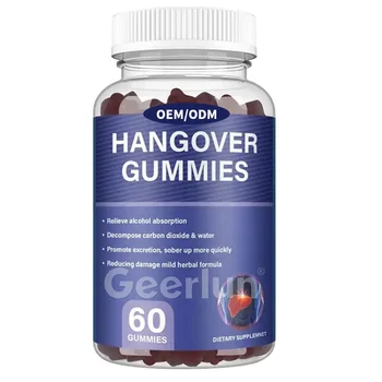 OEM Sugar Free Hangover Relieving Gummy Liver Detox Herbal Supplement Sober up Hangover Gummies Candy
