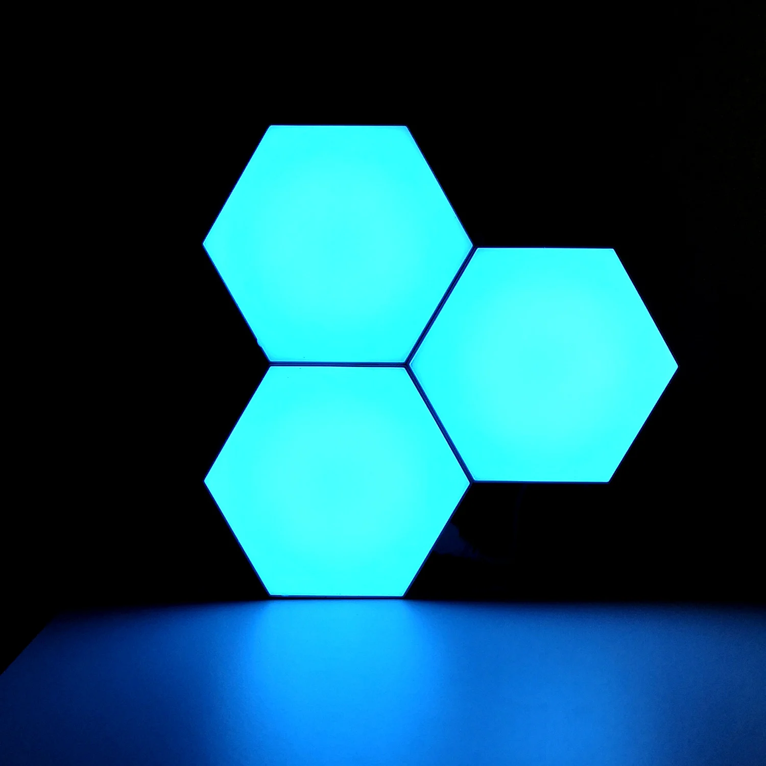 DIY Smart Rhythm Music Syncing Honeycomb Smart LED Light Panels Home Decor Accessories 3d Wall Lamp with Sticker Hexagon Tile