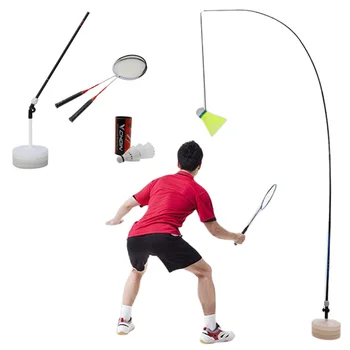 Entraîneur De Badminton Avec Rebond - Trainer Avec Volant élastique, Réglable, Pour Enfants Et Adultes, Pratique Solo