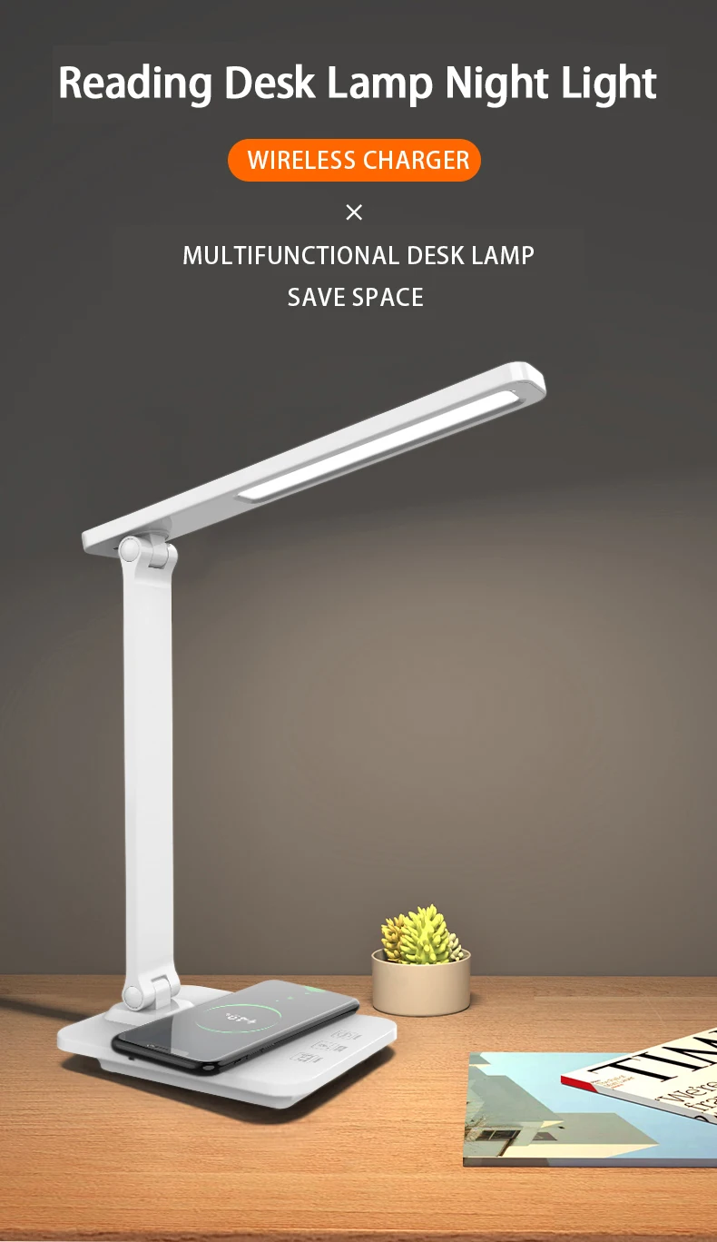 Mini Lampara Led Recargable Wireless Charging Lamp Desk Lamp Led Desk