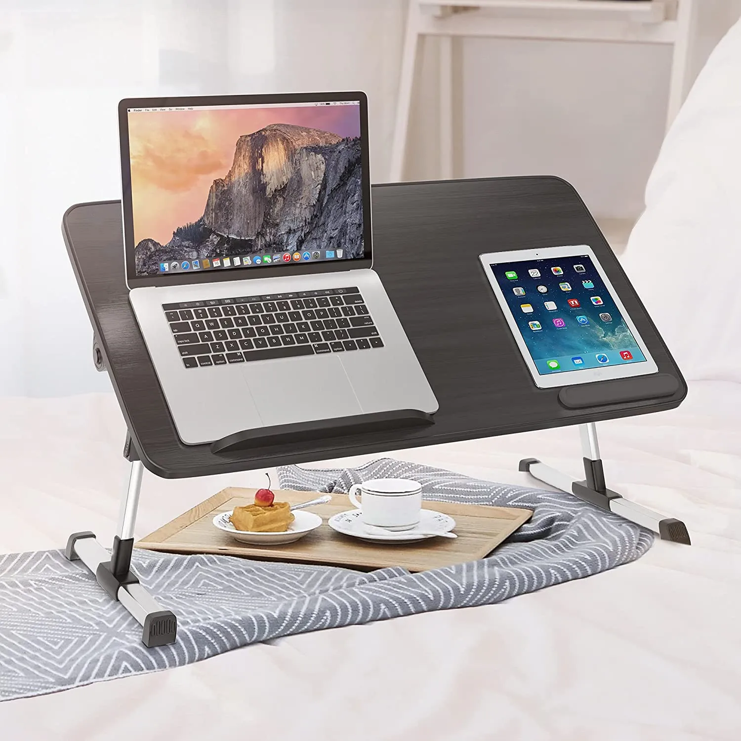 New Mdf Wooden Ergonomic Adjustable Folding Computer Bed Portable Home ...