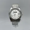 Silver Case+White Dial