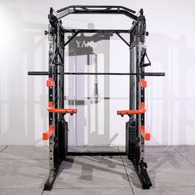 All-In-One Home Gym Equipment Multi-Functional Squat Rack and Smith Machine with Power Rack Exercise Plate and Cable Drive factory