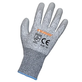 CE EN388 4544 level 5 cut proof, cut resistant gloves