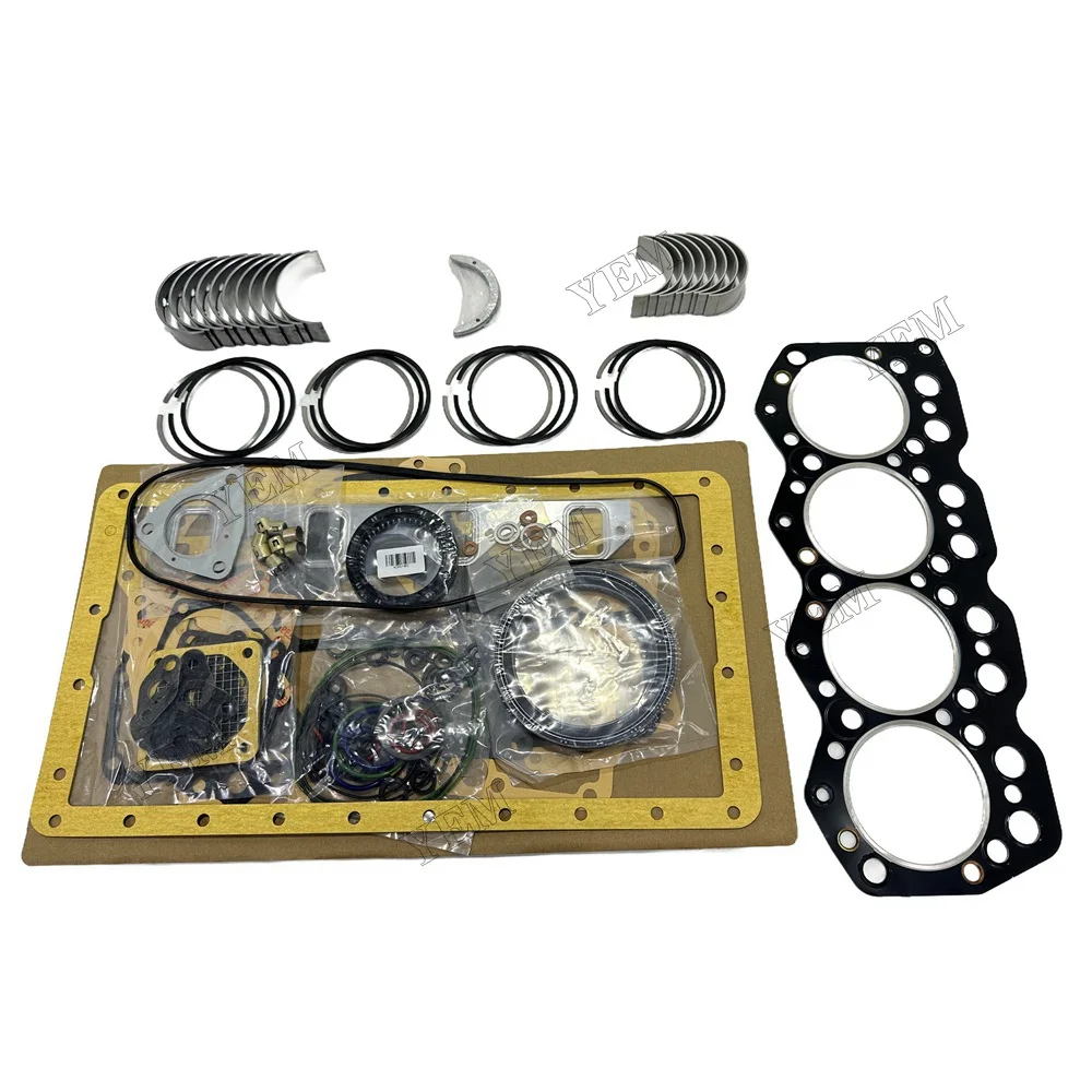 S4K S4KT Overhaul Re-Ring Kit for Mitsubishi Engine Cat E120B E312 E320 E120B Piston Ring&Main/Con Rod Bearing&Full Gasket Kit