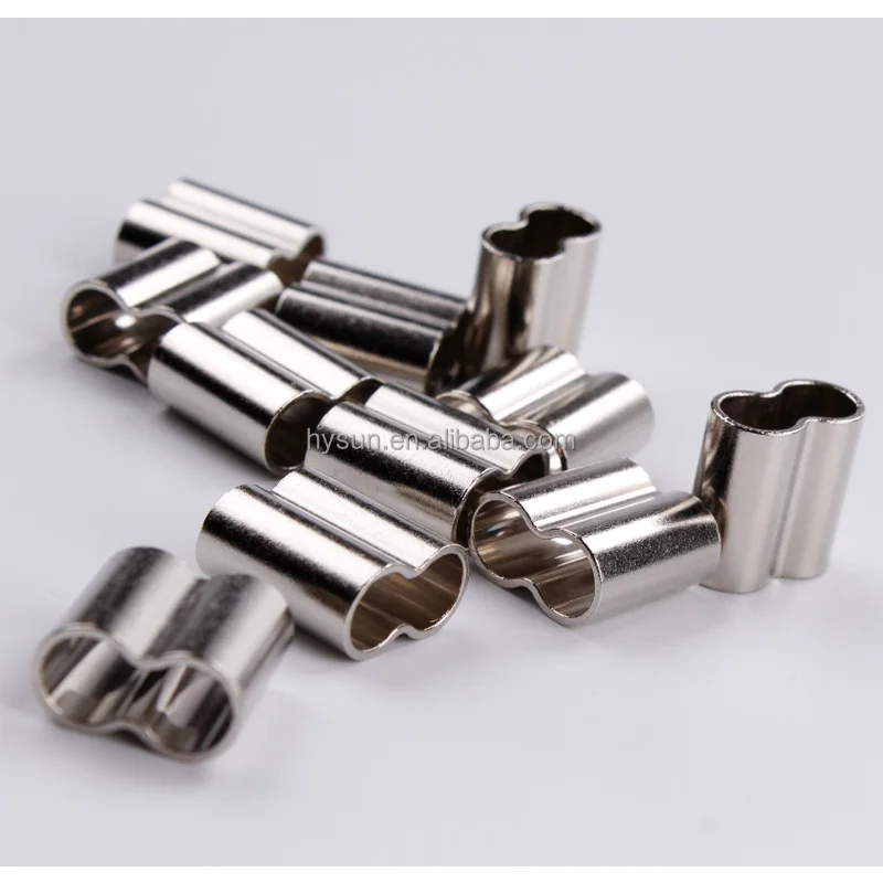 Fishing Copper Double Barrel Crimp Sleeves Cable Sleeve Crimping Tool