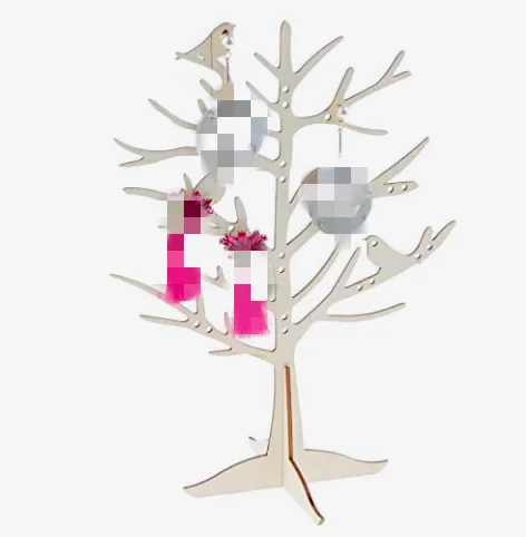 29 Holes Wooden Ornament Display Tree Jewelry Tree Display Stand