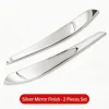 Silver mirror finish style - Two-piece set
