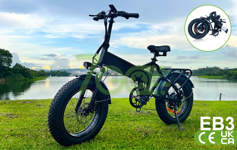7Go折りたたみ電動自転車20インチファットタイヤ7スピードEバイク750 