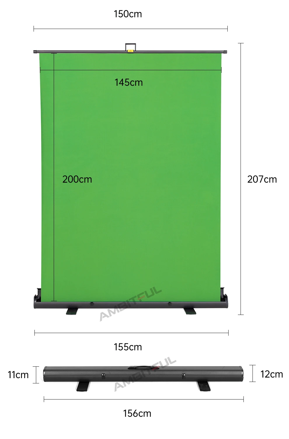 Elgato Retractable Green Screen (Chroma Green, 5 x 6')