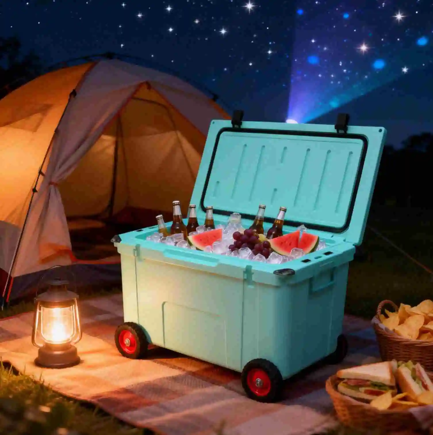 55L Insulated Cooler Box - Keep Ice for Days