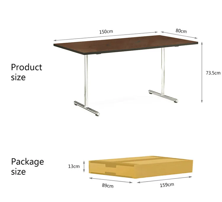 Mdf Hpl Material Table Top With Iron Plating Leg Foldable Training And