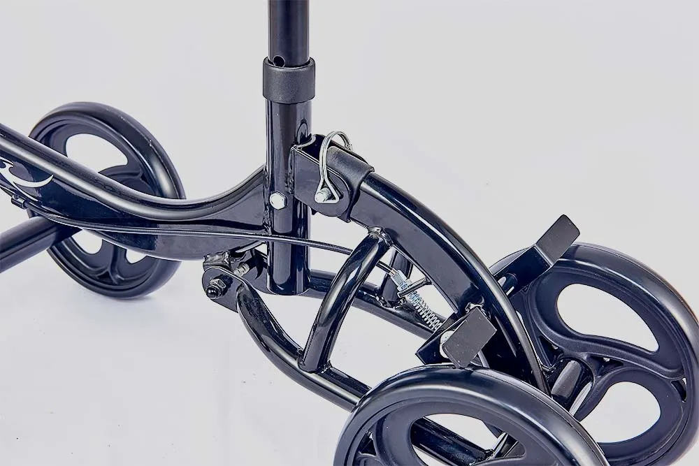 Black Foldable Knee Walker Knee Scooter For Broken Foot Fourwheel Knee