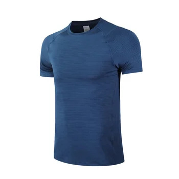 Plain men's compression t-shirt basketball t shirt Polyester tee quick dry Men's Silk Screen Printing gym fitness  for men