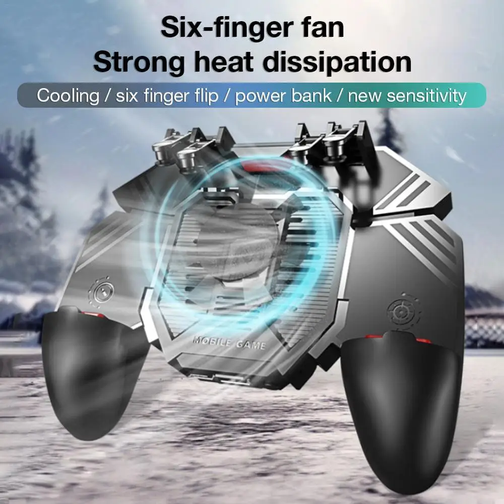 Newest  AK77 Mobile Game Controller  Cooling Fan Gamepad Game Joystick Trigger for Pubg Grip Controller