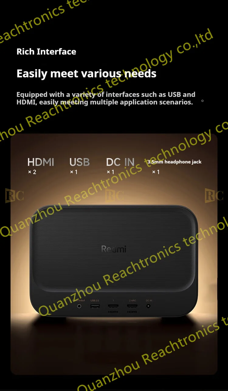 Xiaomi Redmi 3 Pro Projector - 470 Lumens, 1080P Smart