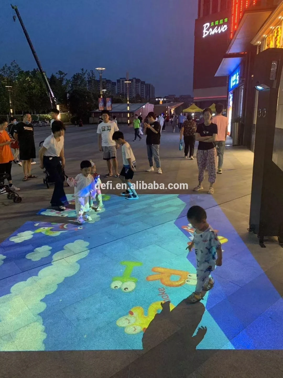 DeFi 3D Hologram Interactive Floor Projection Game Simulator Indoor Play Advertising Interactive Ground Projection for Kid