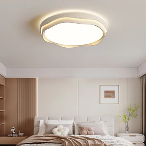 Modern Nordic Minimalist LED Ceiling Light Acrylic Decorative Living Room Lamp with Remote Control Iron Base