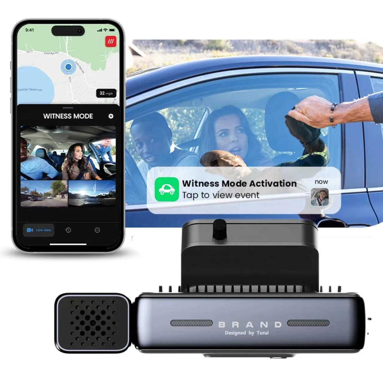 4K Smart HD Cloud Driving Recorder with 4G LTE and GPS Smart Sense Parking and Roadwatch 4K Front and Rear Dash Cam