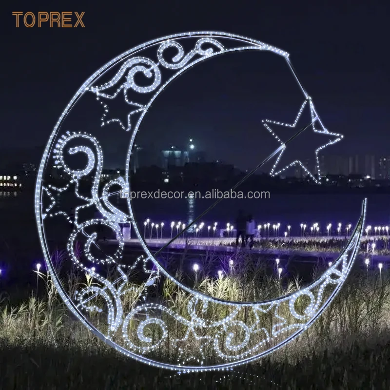 Crescent Led Light 2-meter Large Ramadan Crescent LED Light - Outdoor Decor