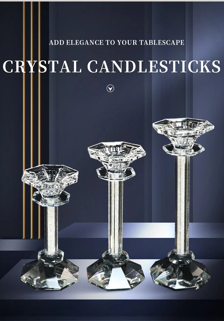 home decoration candle container manufacturers candle glass high quality crystal candle holder manufacture