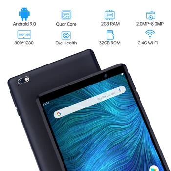 PRITOM Lightweight Portable 7 Inch Android Tablet  RAM 2G ROM 32 GB WIFI Tablet Pc with Leather case