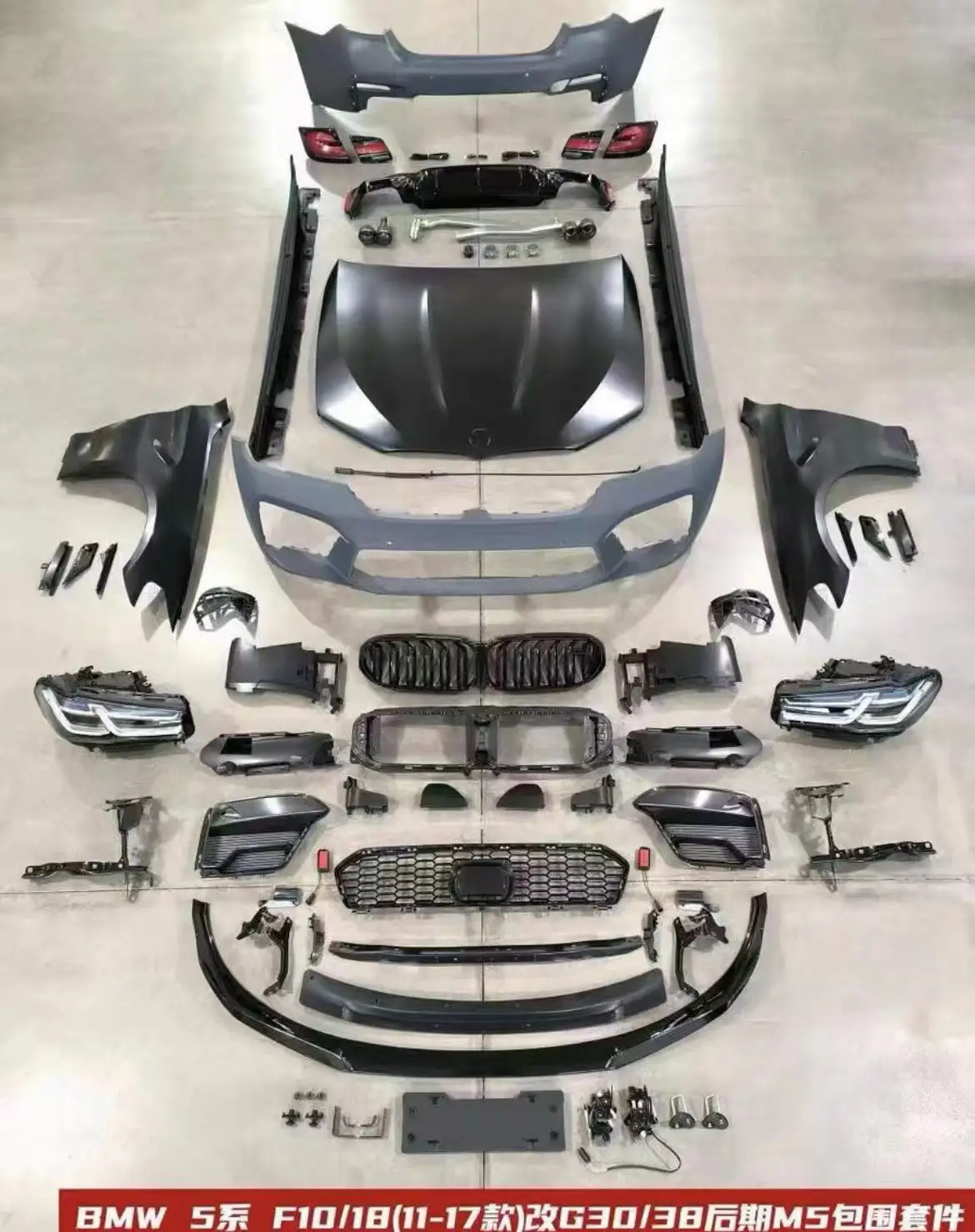 Body Kit For Bmw F10 Upgrade To 2022 M5 G30 Front Bumper Rear Bumper