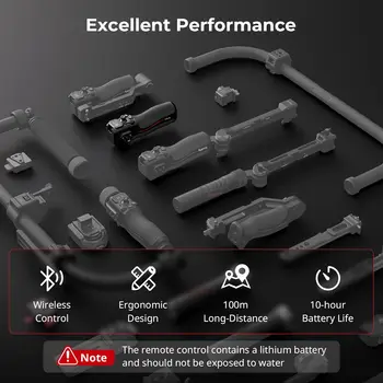 For SMALLRIG Gimbal Stabilizer Handle for DJI RS 2/RS 3 Pro/RS 4/RS 4 Pro 1/4\"-20 Locating Holes Cold Shoe Mount Load 4329 detail image