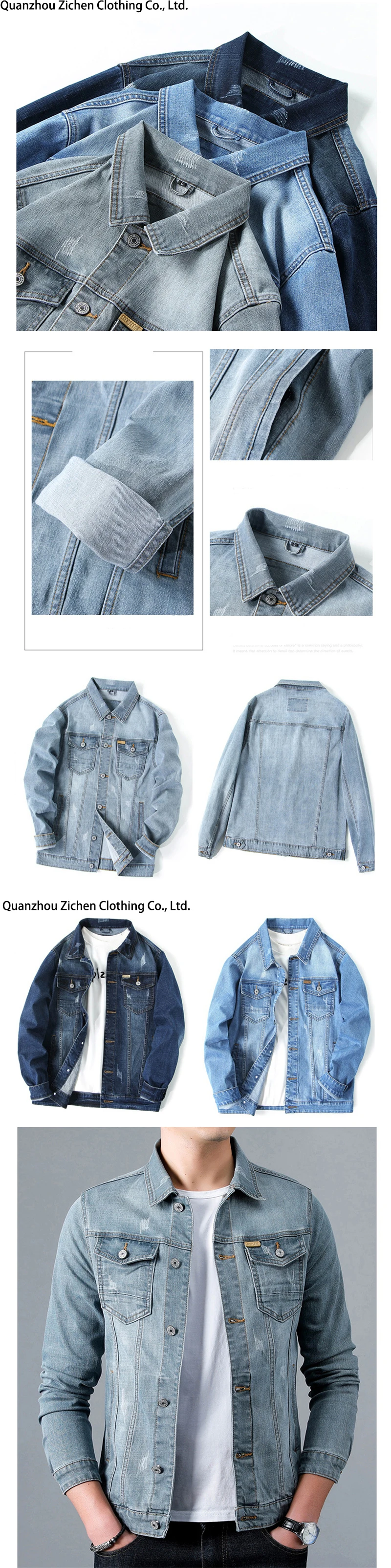 2024 Spring New Men's Casual Cotton Denim Jacket Classic Style Fashion Slim Washed Retro Blue Jeans Coat Male Brand_voghion.com